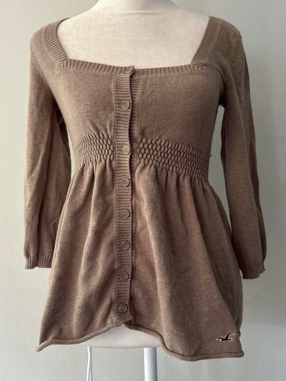 Vintage Y2K 2000s Hollister Cotton/Angora Blend Babydoll Cardigan